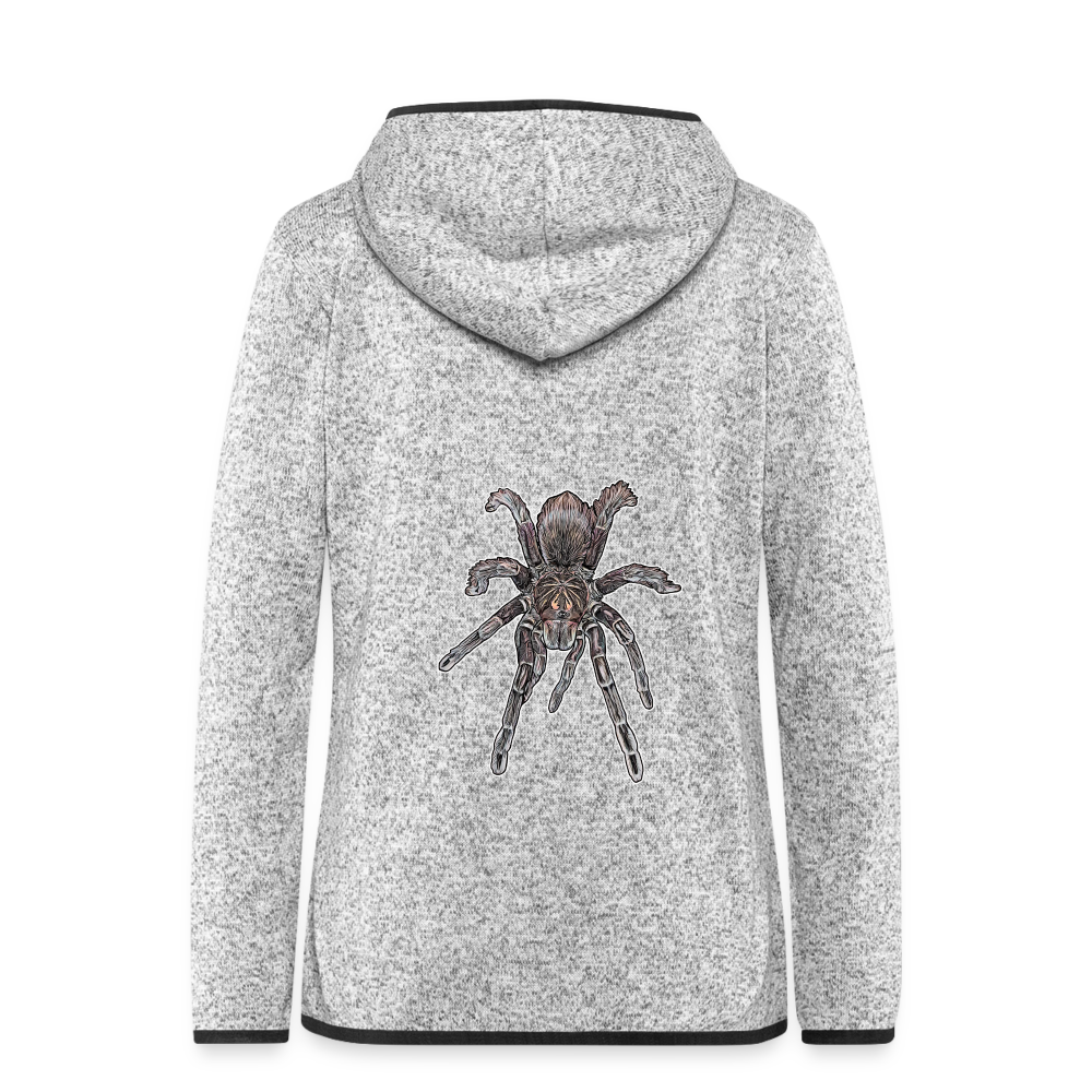 Frauen Kapuzen-Fleecejacke Pamphobeteus sp Machala juvenile - Hellgrau meliert