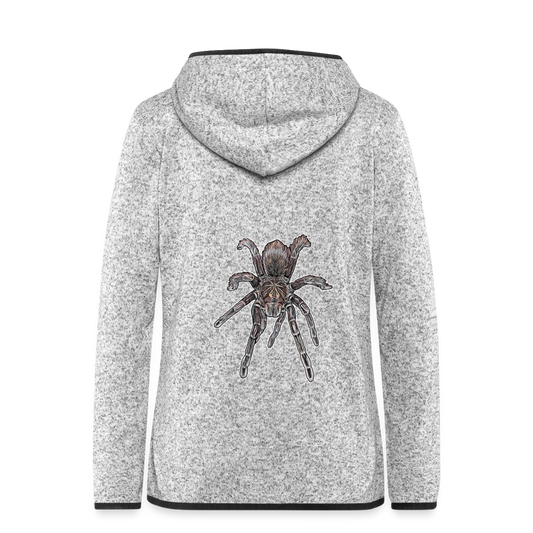 Frauen Kapuzen-Fleecejacke Pamphobeteus sp Machala juvenile - Hellgrau meliert