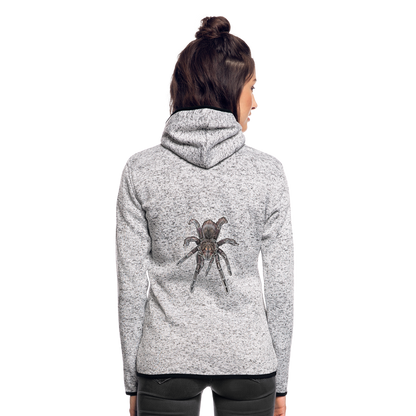 Frauen Kapuzen-Fleecejacke Pamphobeteus sp Machala juvenile - Hellgrau meliert