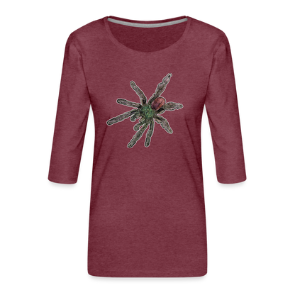 Frauen 3/4-Arm Shirt Caribena versicolor - Bordeauxrot meliert