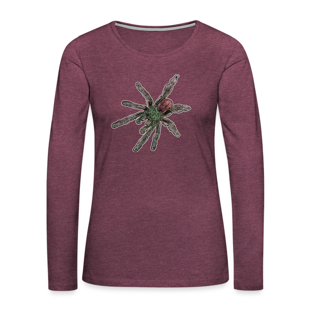 Frauen Longsleeve caribena versicolor - Bordeauxrot meliert