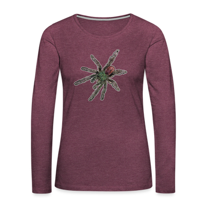 Frauen Longsleeve caribena versicolor - Bordeauxrot meliert