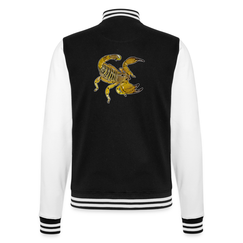 Unisex College-Sweatjacke Scorpio maurus palmatus - Schwarz/Weiß