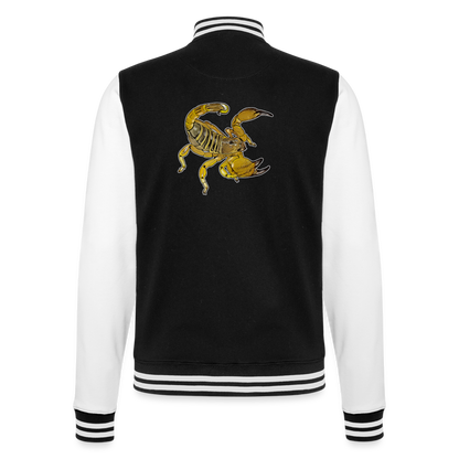 Unisex College-Sweatjacke Scorpio maurus palmatus - Schwarz/Weiß