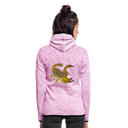 Frauen Kapuzen-Fleecejacke Scorpio maurus palmatus - Lila meliert