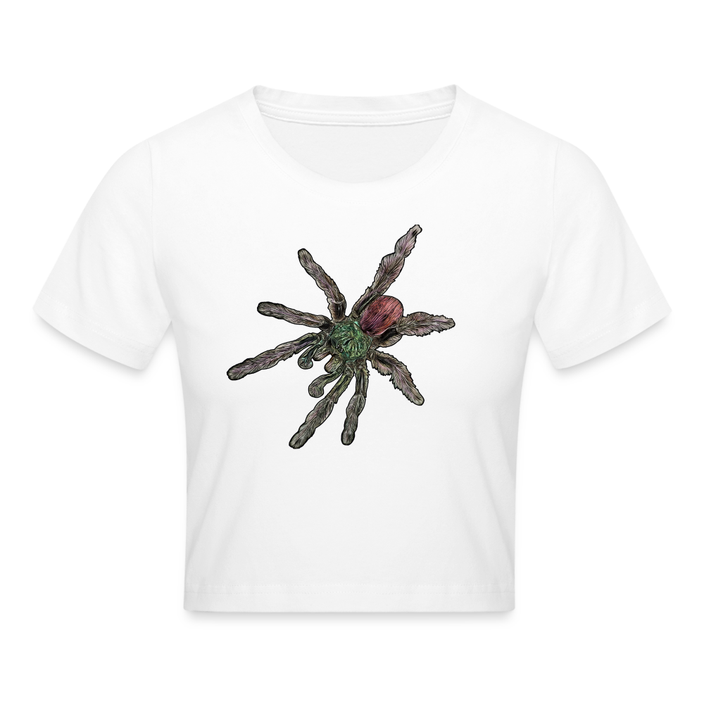 Crop T-Shirt Caribena versicolor - weiß