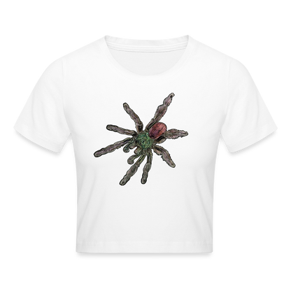 Crop T-Shirt Caribena versicolor - weiß