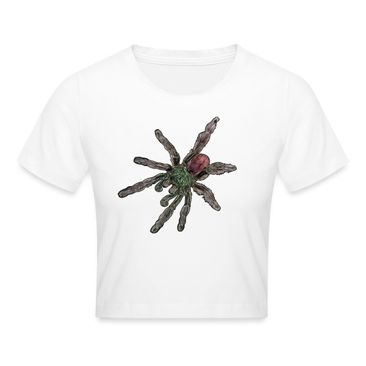 Crop T-Shirt Caribena versicolor - weiß