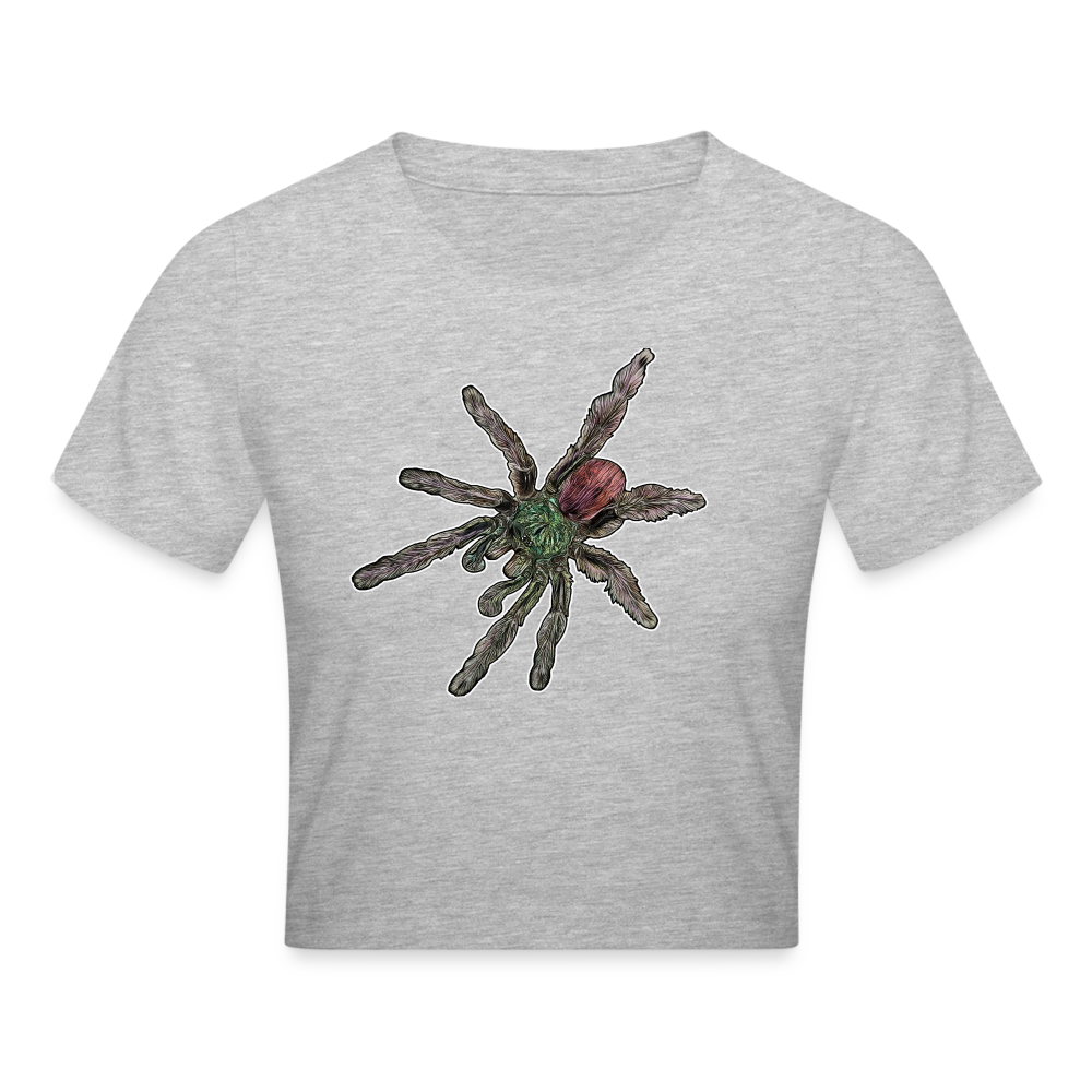 Crop T-Shirt Caribena versicolor - Grau meliert