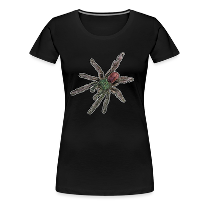 Frauen Basic T-Shirt Caribena versicolor - Schwarz