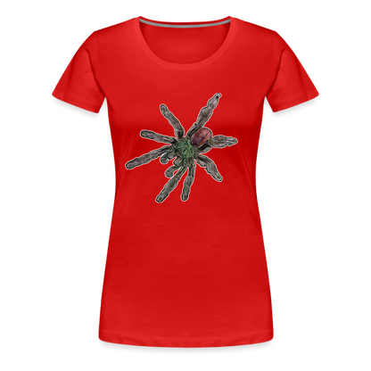 Frauen Basic T-Shirt Caribena versicolor - Rot
