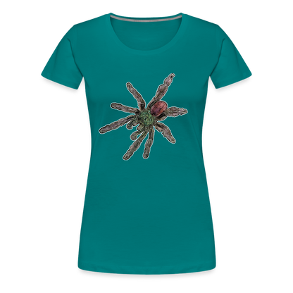 Frauen Basic T-Shirt Caribena versicolor - Divablau