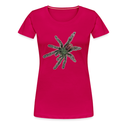 Frauen Basic T-Shirt Caribena versicolor - dunkles Pink