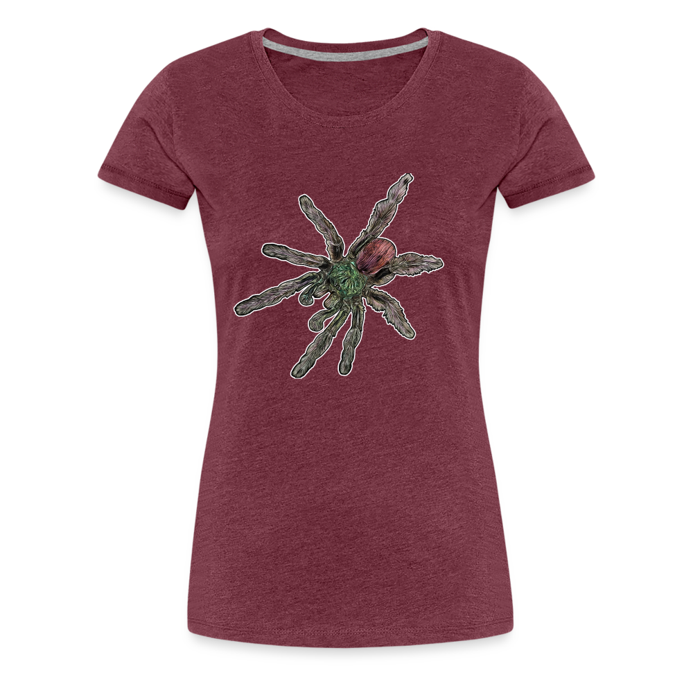 Frauen Basic T-Shirt Caribena versicolor - Bordeauxrot meliert