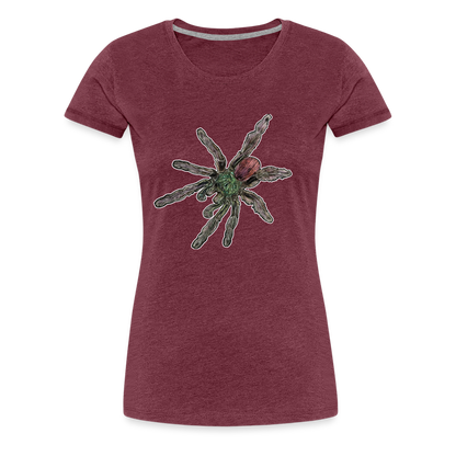 Frauen Basic T-Shirt Caribena versicolor - Bordeauxrot meliert