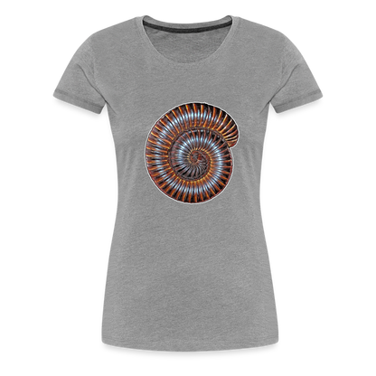 Frauen Basic T-Shirt Archispirostreptus gigas - Grau meliert