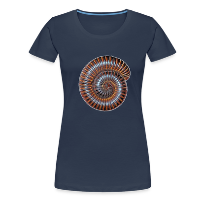 Frauen Basic T-Shirt Archispirostreptus gigas - Navy