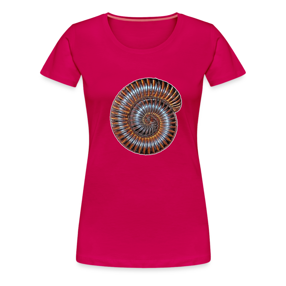 Frauen Basic T-Shirt Archispirostreptus gigas - dunkles Pink