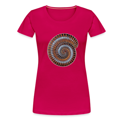 Frauen Basic T-Shirt Archispirostreptus gigas - dunkles Pink