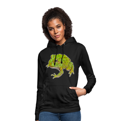 Frauen Freizeit-Hoodie Ceratophrys cranwelli Peppermint Blue - Schwarz