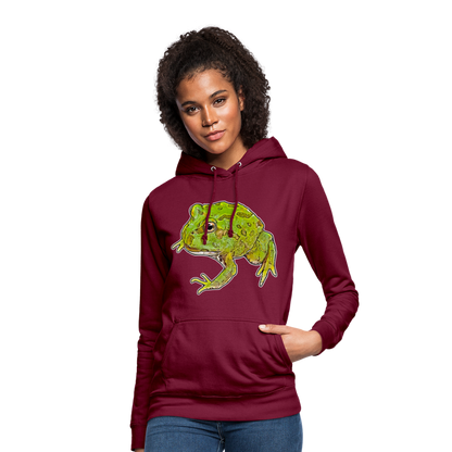 Frauen Freizeit-Hoodie Ceratophrys cranwelli Peppermint Blue - Bordeaux