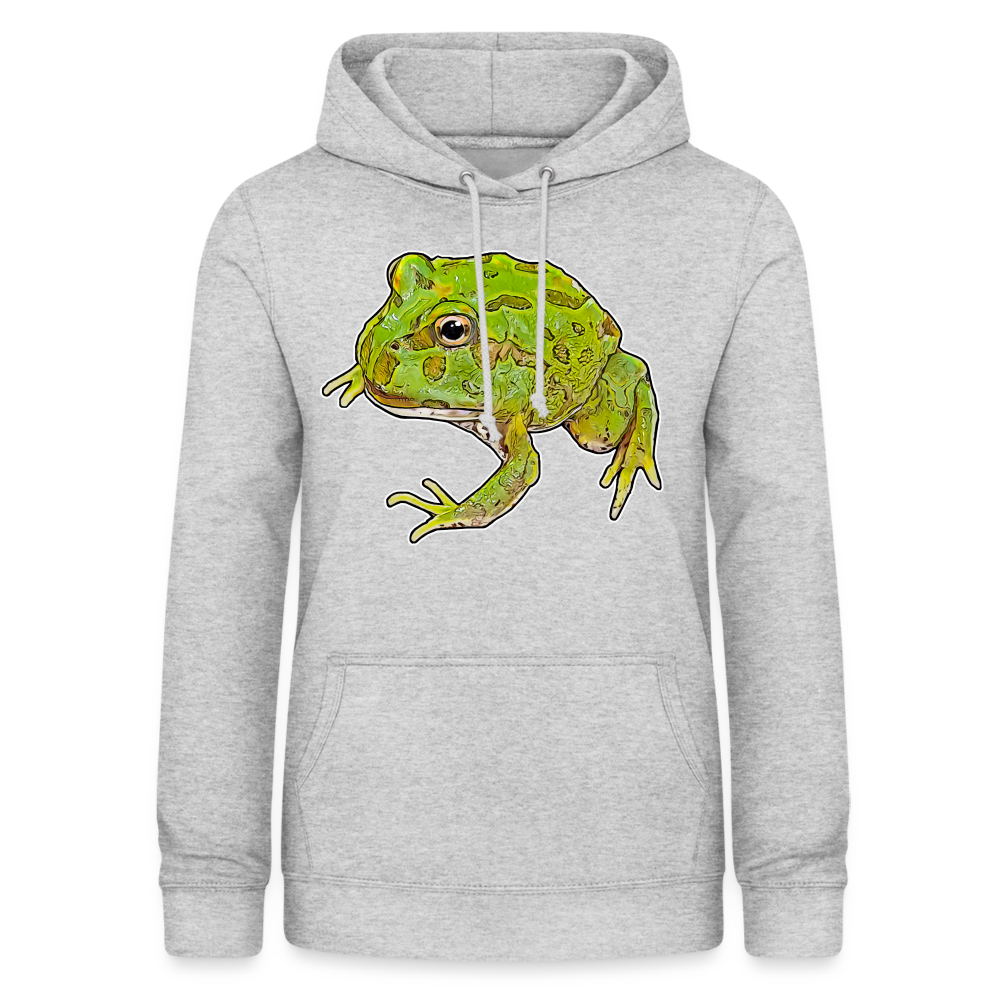Frauen Freizeit-Hoodie Ceratophrys cranwelli Peppermint Blue - Hellgrau meliert
