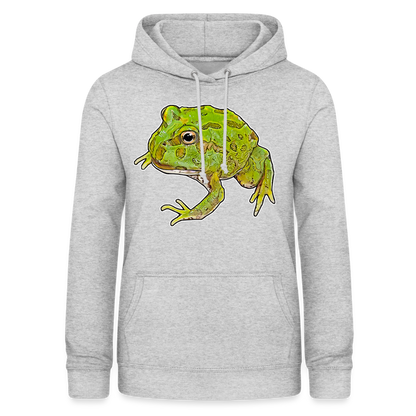 Frauen Freizeit-Hoodie Ceratophrys cranwelli Peppermint Blue - Hellgrau meliert