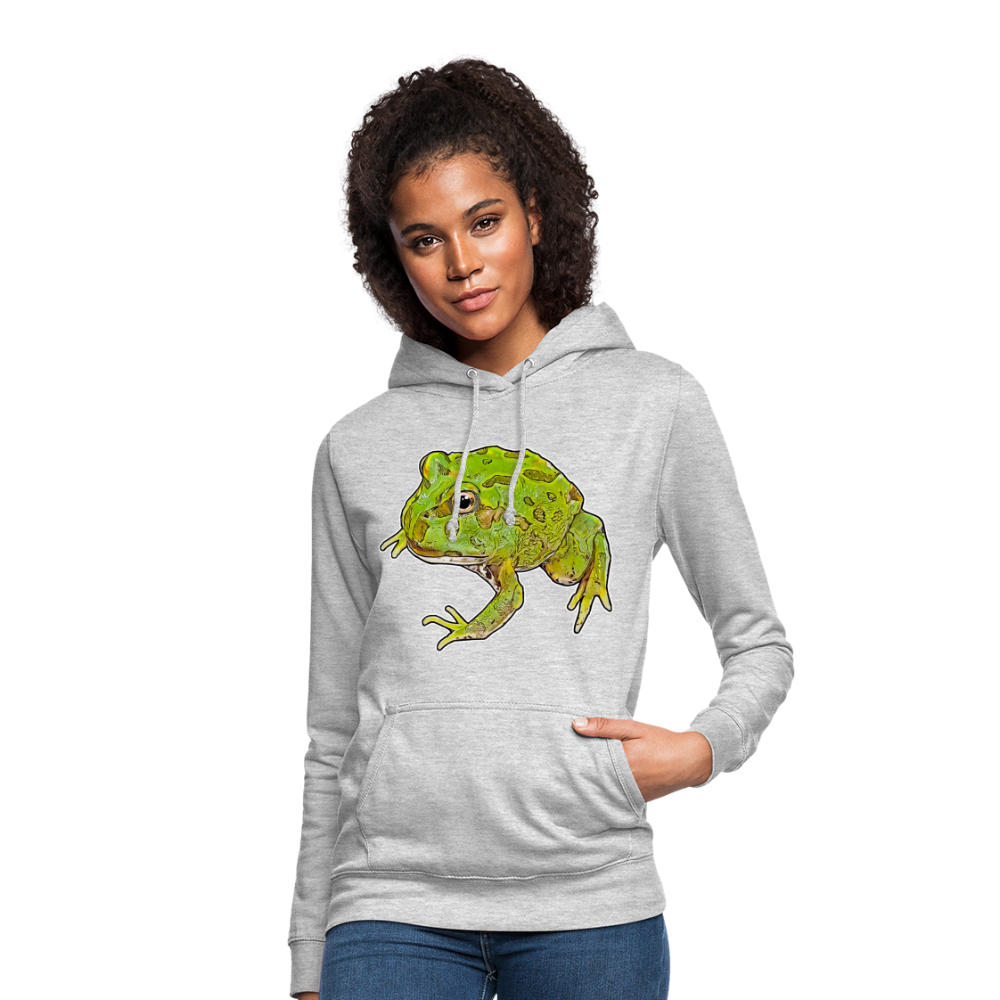 Frauen Freizeit-Hoodie Ceratophrys cranwelli Peppermint Blue - Hellgrau meliert