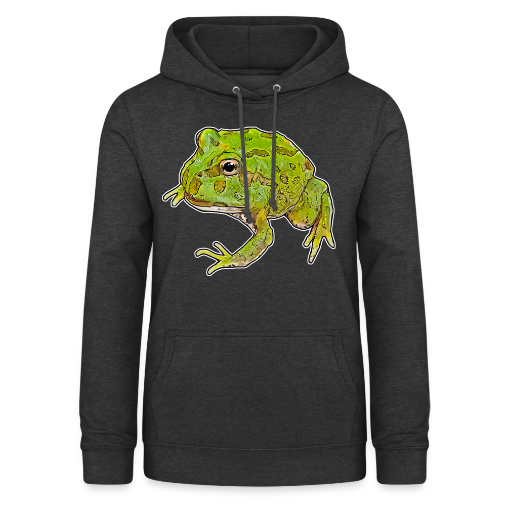 Frauen Freizeit-Hoodie Ceratophrys cranwelli Peppermint Blue - Anthrazit