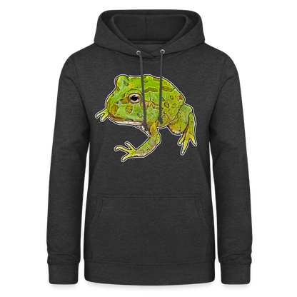 Frauen Freizeit-Hoodie Ceratophrys cranwelli Peppermint Blue - Anthrazit