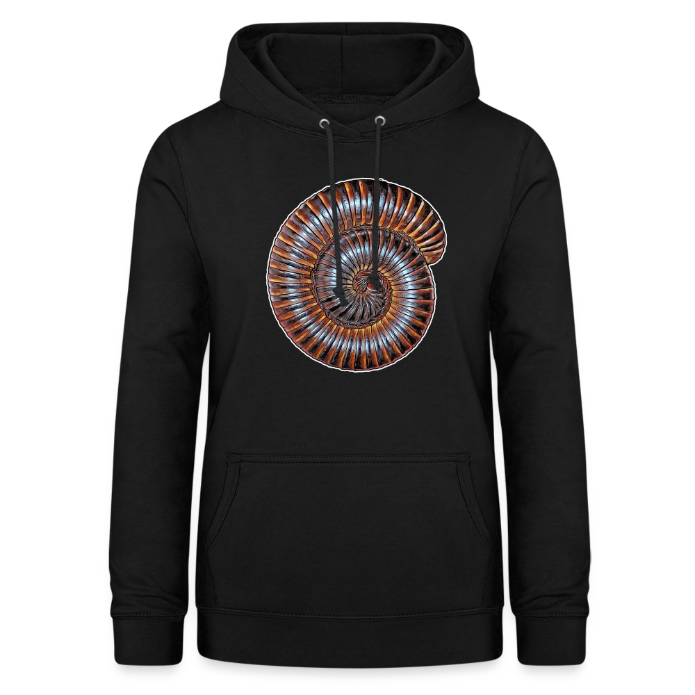 Frauen Freizeit-Hoodie Archispirostreptus gigas - Schwarz