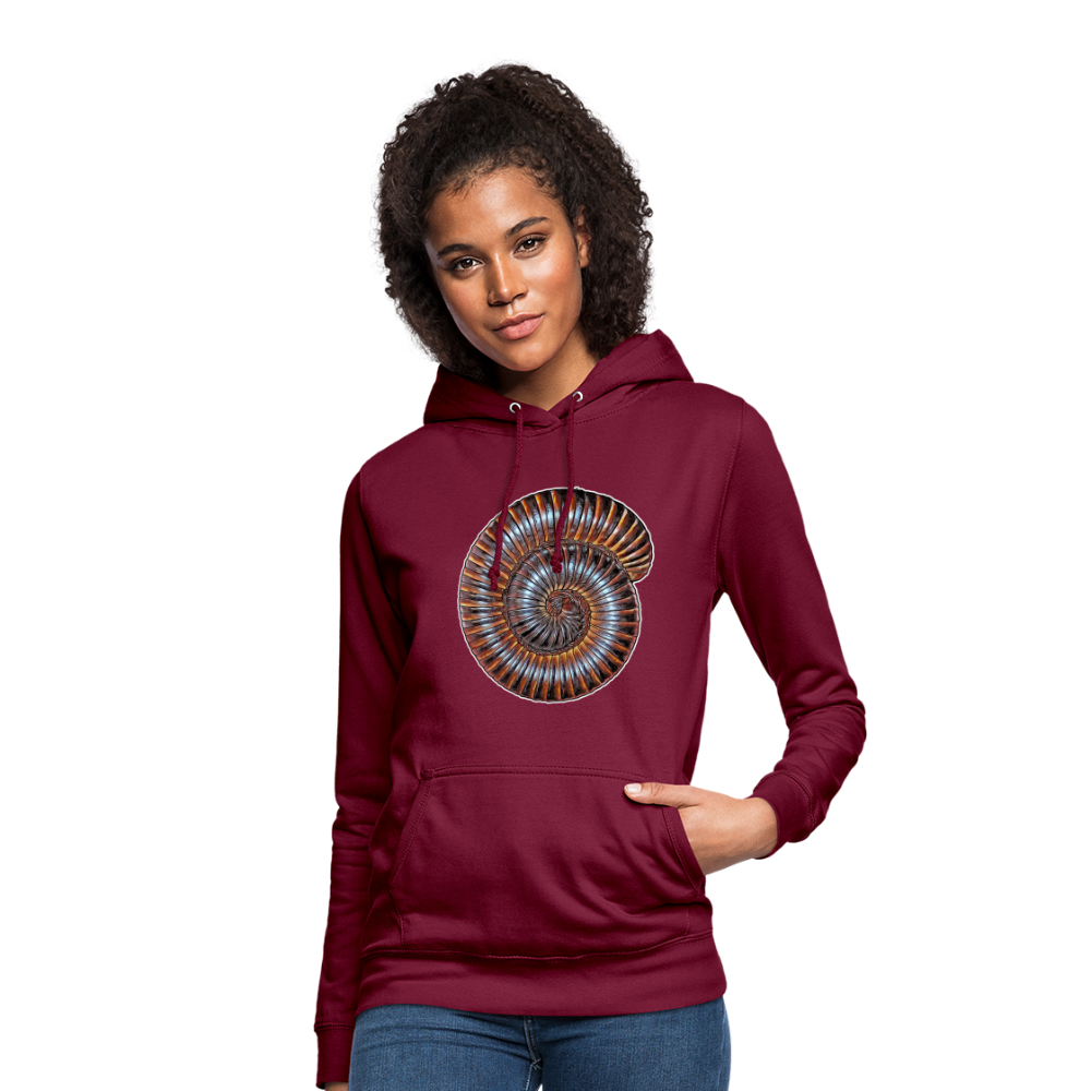 Frauen Freizeit-Hoodie Archispirostreptus gigas - Bordeaux