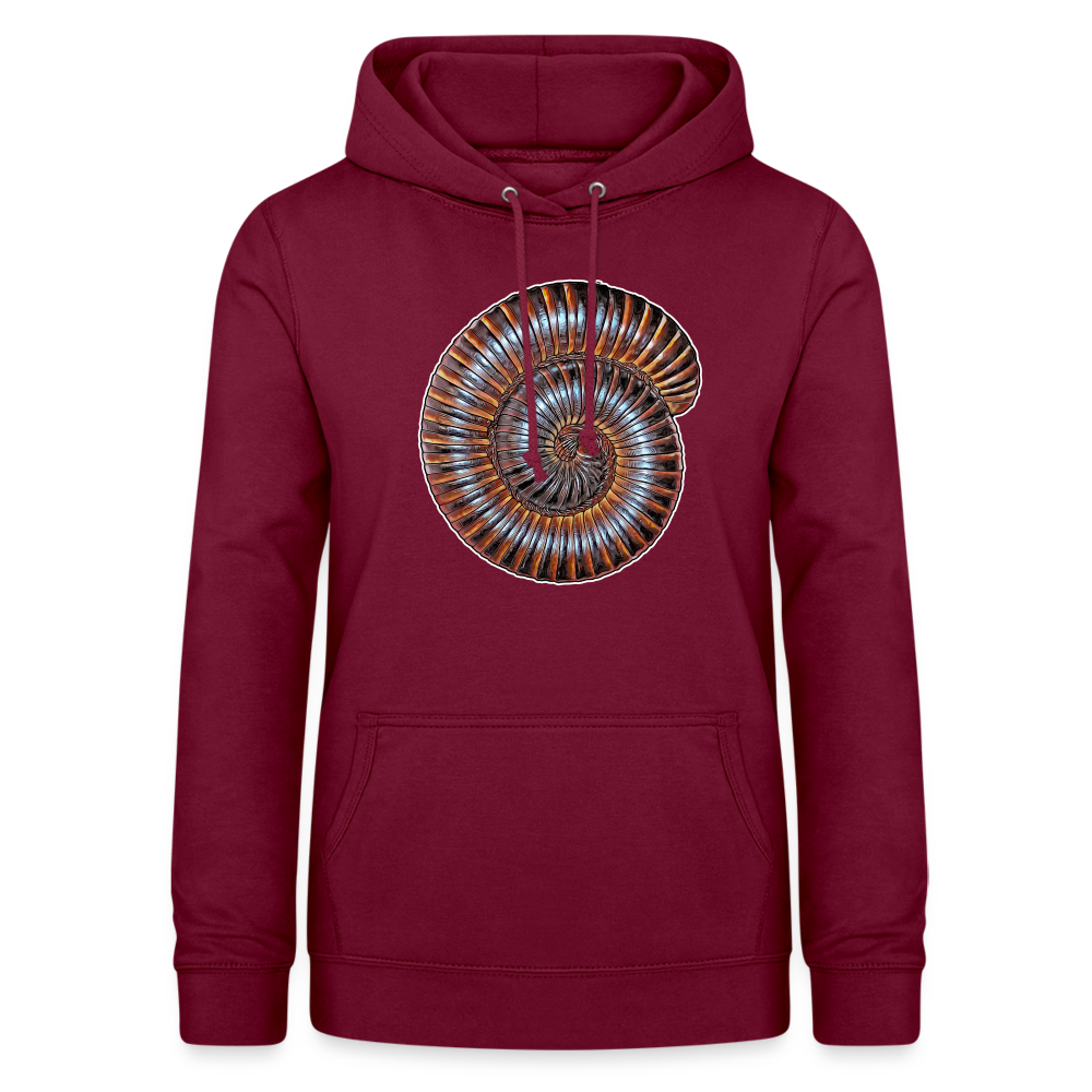 Frauen Freizeit-Hoodie Archispirostreptus gigas - Bordeaux