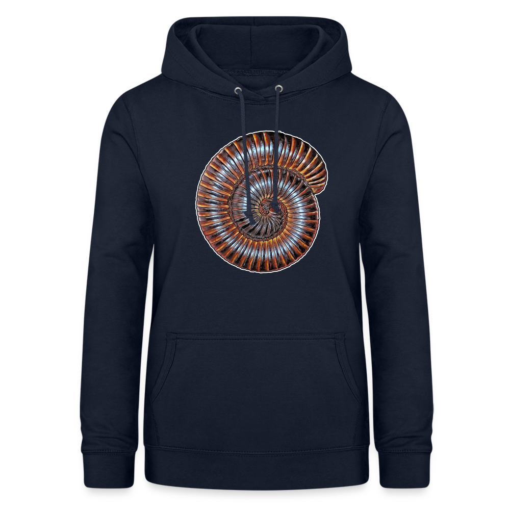 Frauen Freizeit-Hoodie Archispirostreptus gigas - Navy