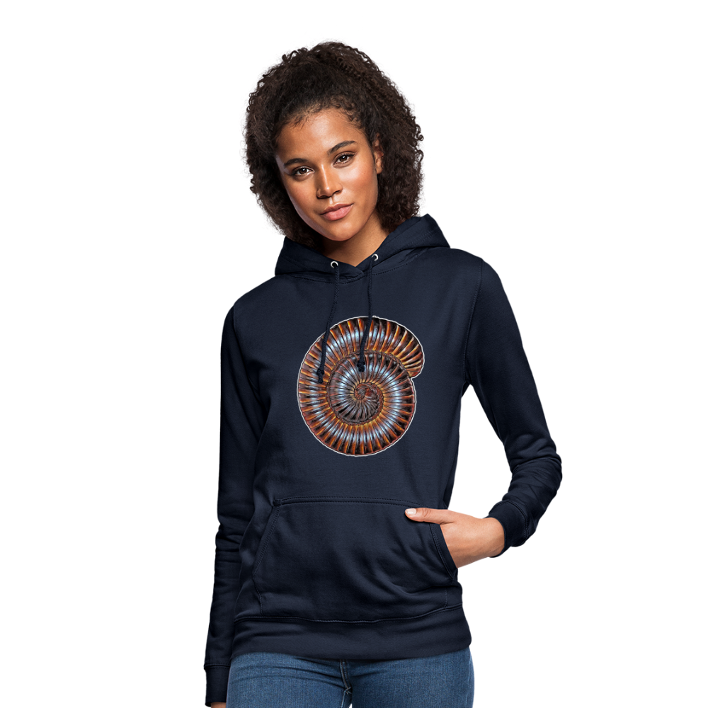 Frauen Freizeit-Hoodie Archispirostreptus gigas - Navy