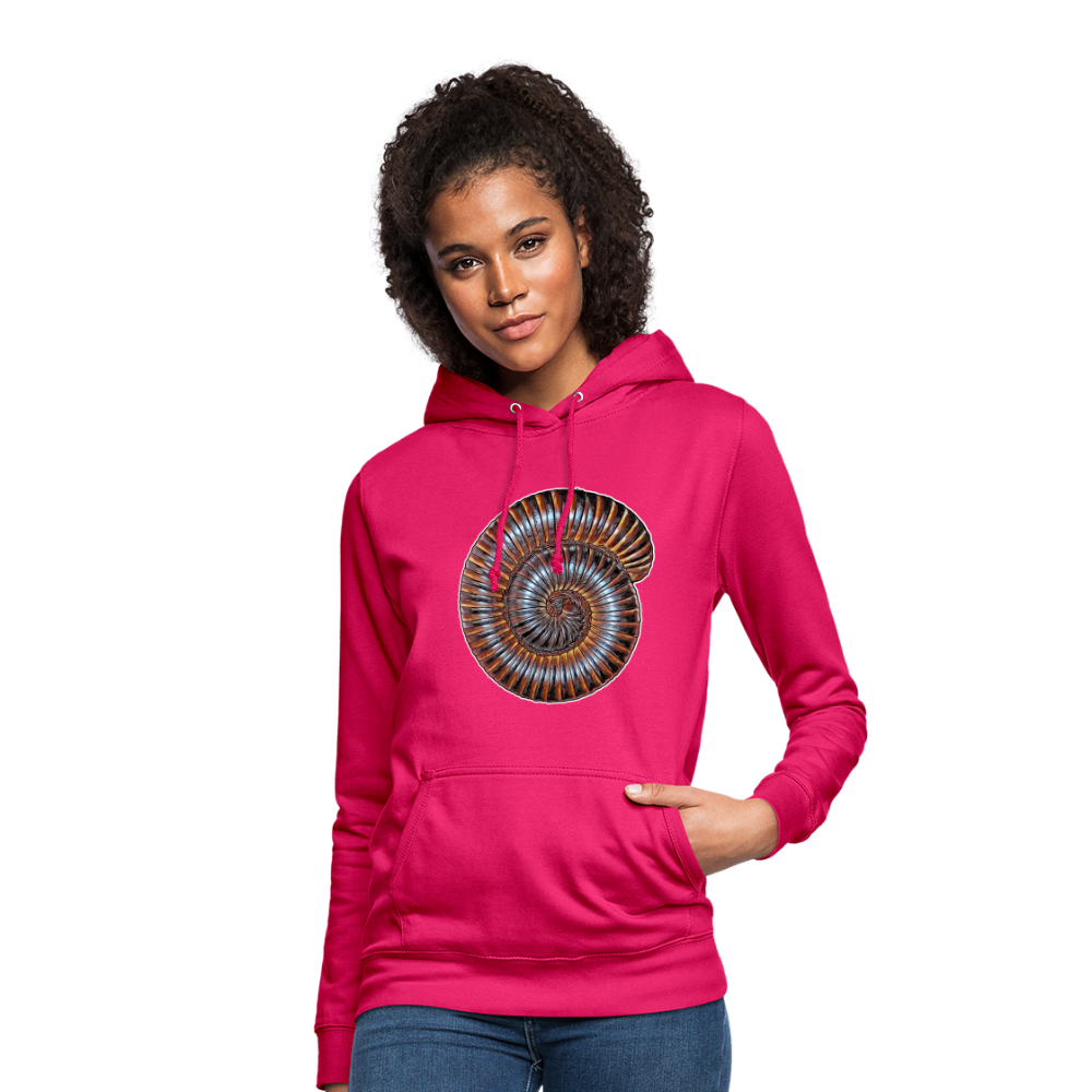 Frauen Freizeit-Hoodie Archispirostreptus gigas - dunkles Pink