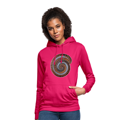 Frauen Freizeit-Hoodie Archispirostreptus gigas - dunkles Pink