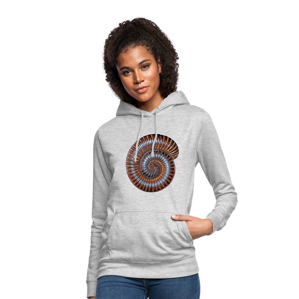 Frauen Freizeit-Hoodie Archispirostreptus gigas - Hellgrau meliert