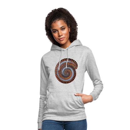 Frauen Freizeit-Hoodie Archispirostreptus gigas - Hellgrau meliert