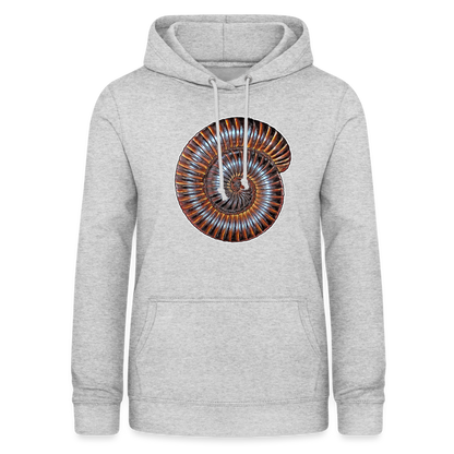 Frauen Freizeit-Hoodie Archispirostreptus gigas - Hellgrau meliert