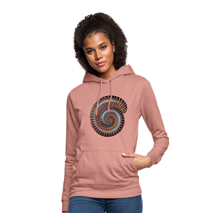 Frauen Freizeit-Hoodie Archispirostreptus gigas - Altrosa