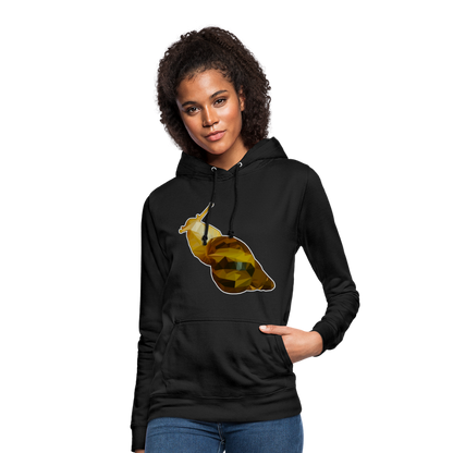 Frauen Freizeit-Hoodie Achatina reticulata Low Poly - Schwarz