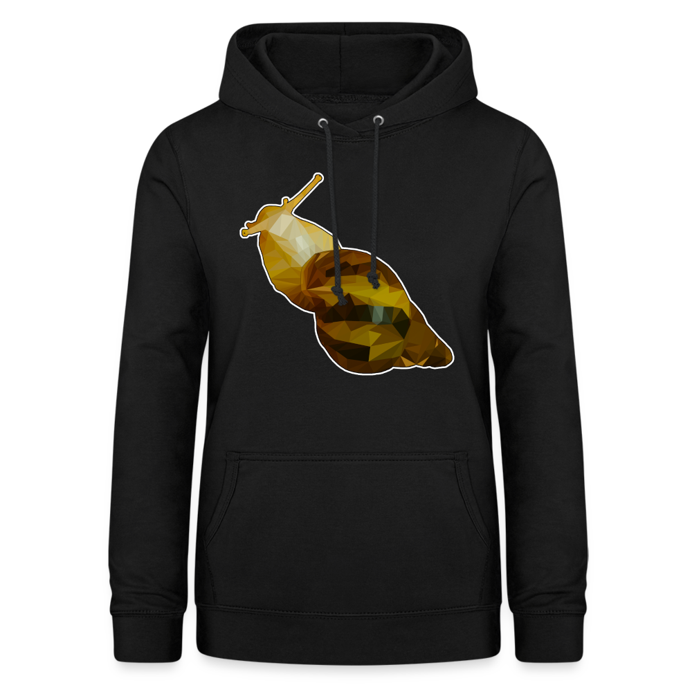 Frauen Freizeit-Hoodie Achatina reticulata Low Poly - Schwarz