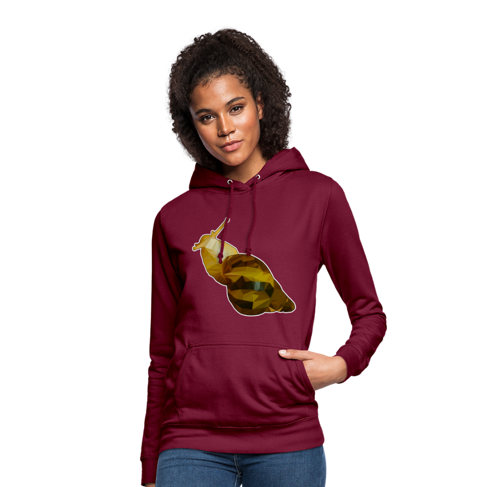 Frauen Freizeit-Hoodie Achatina reticulata Low Poly - Bordeaux