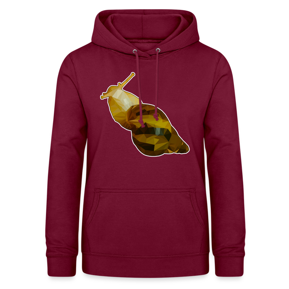 Frauen Freizeit-Hoodie Achatina reticulata Low Poly - Bordeaux