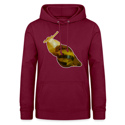 Frauen Freizeit-Hoodie Achatina reticulata Low Poly - Bordeaux