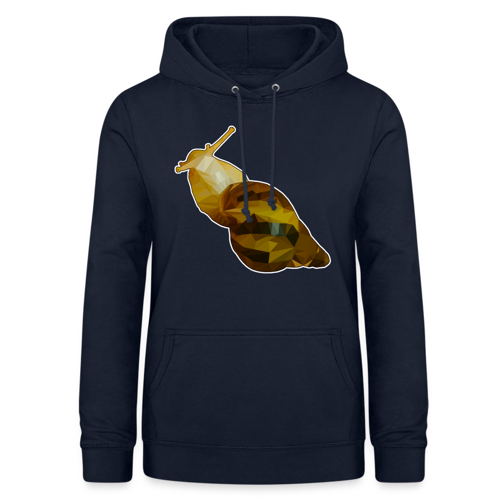 Frauen Freizeit-Hoodie Achatina reticulata Low Poly - Navy