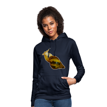 Frauen Freizeit-Hoodie Achatina reticulata Low Poly - Navy