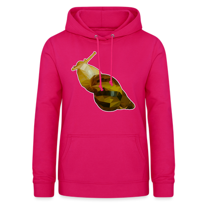 Frauen Freizeit-Hoodie Achatina reticulata Low Poly - dunkles Pink