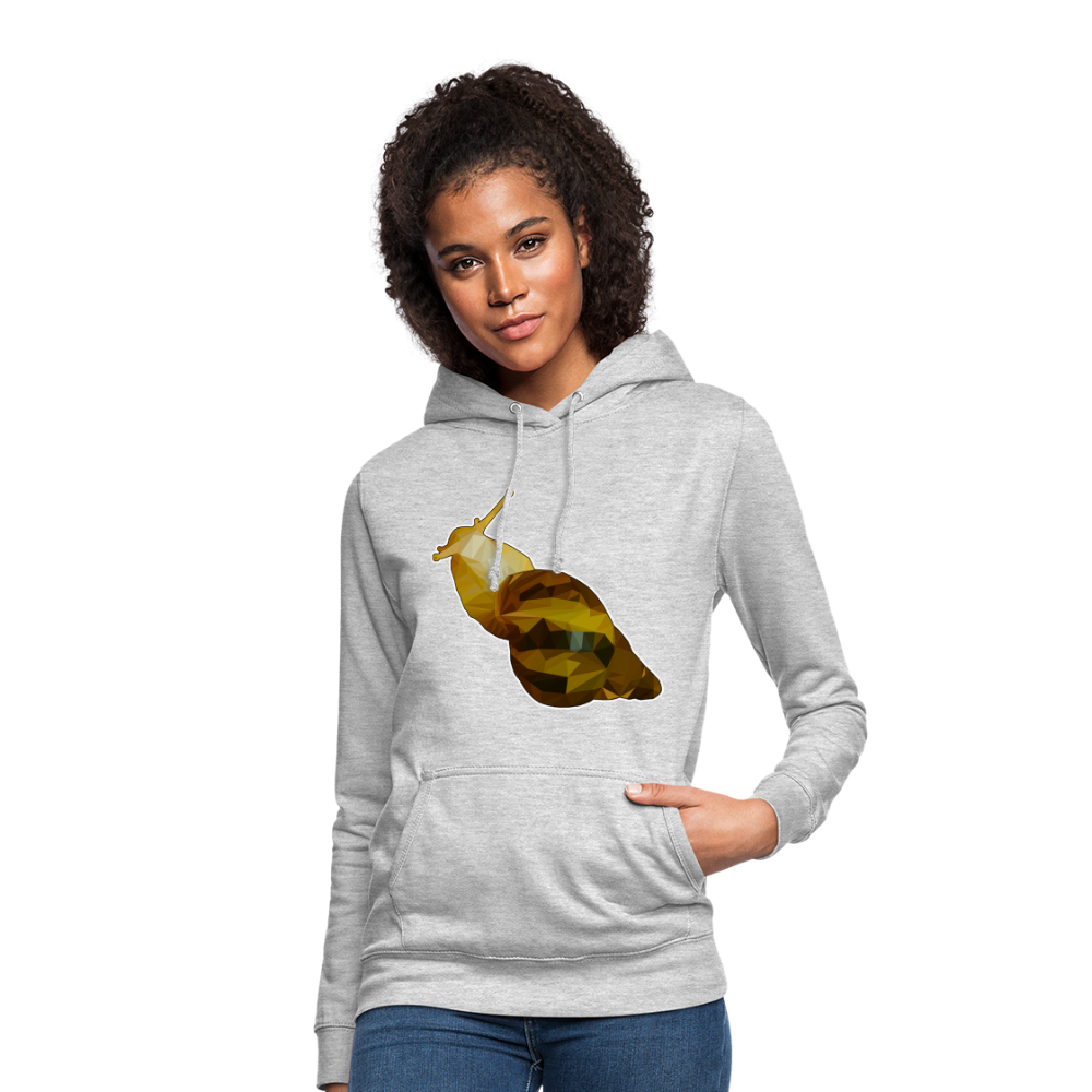 Frauen Freizeit-Hoodie Achatina reticulata Low Poly - Hellgrau meliert